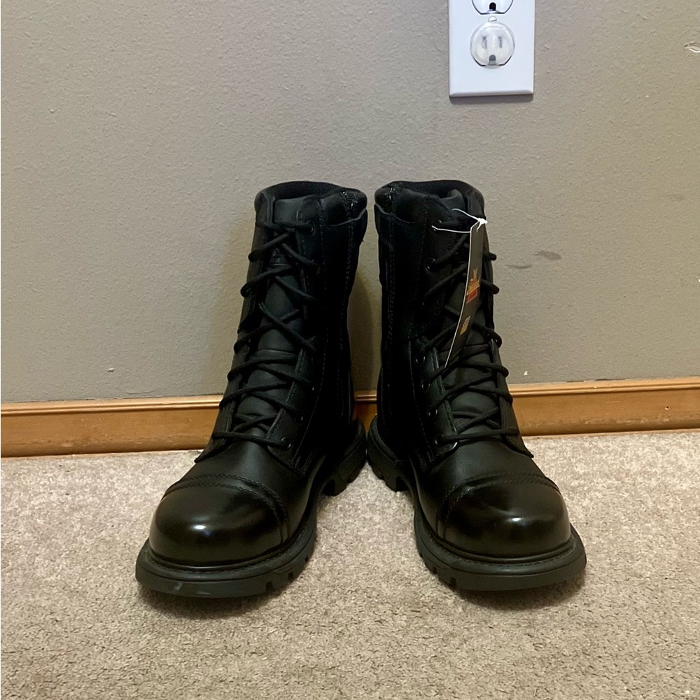 Men's 8" Thorogood Side Zipper Work Boots 834-6888, Black - Size 10 (NWT)